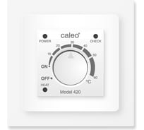 Терморегулятор Caleo 420 с адаптерами встраиваемый аналоговый, 3,5 кВт (белый) КА000001337