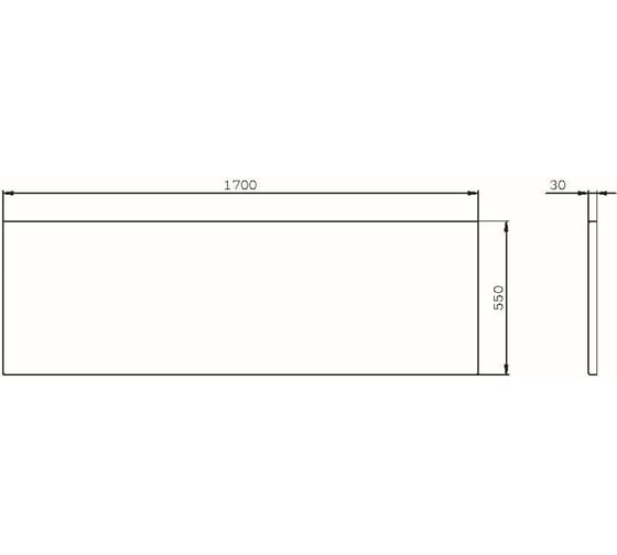 Фронтальная панель для ванны 170x70; 170x80 AM.PM Func W84A-170-070W-P