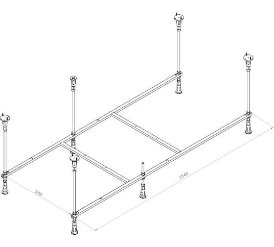 Каркас для ванн 160x70 AM.PM Func W84A-160-070W-R