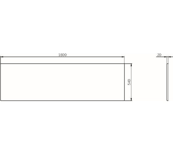 Фронтальная панель для ванны 180x80 AM.PM Func W84A-180-080W-P