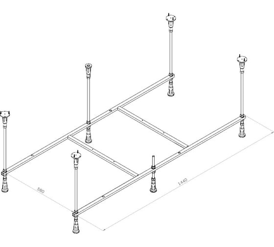 Каркас для ванн 150x70 AM.PM Func W84A-150-070W-R