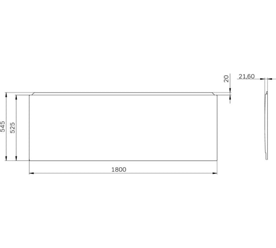 Фронтальная панель для ванны 180x80 AM.PM X-Joy W94A-180-080W-P