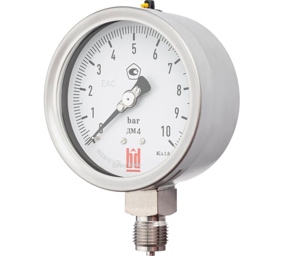 Манометр ДМ 4 100 Р (0-10) бар, кл.1.0, G1/2" BD 1154100004