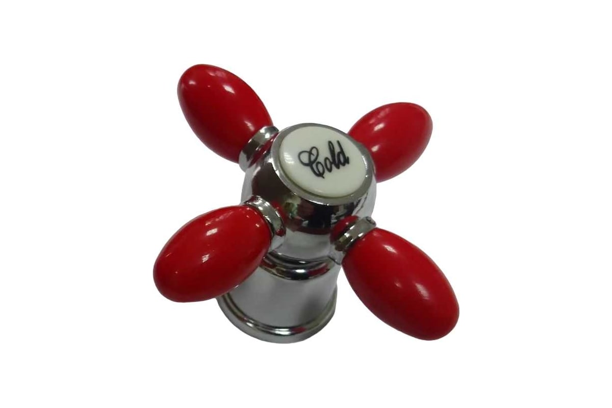 Маховик ARCO DA VELLA КРЕСТ металл, красный, под кран-буксу 8х24 (к/б ...