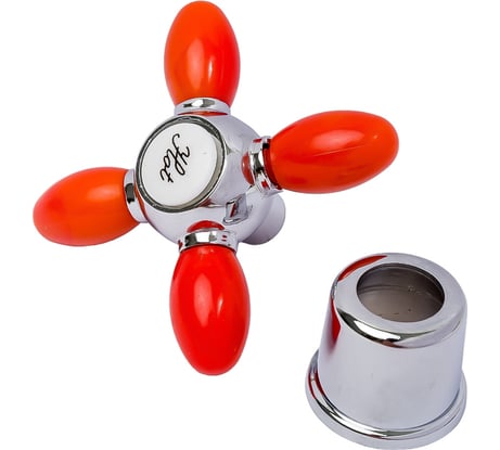 Маховик ARCO DA VELLA КРЕСТ металл, красный, под кран-буксу 8х24 (к/б 19256) 10453