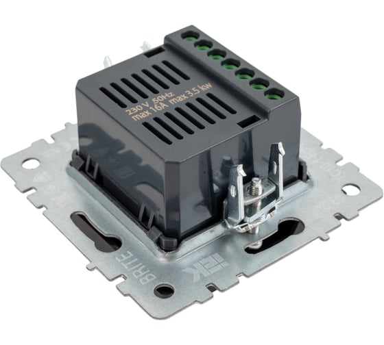 Электронный термостат с индикацией IEK Brite тс10-1-брч черный BR-RT11-K02