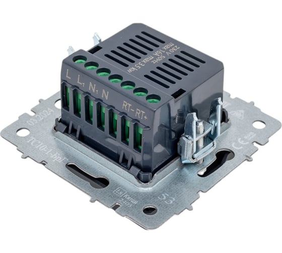 Электронный термостат с индикацией IEK Brite тс10-1-брг графит BR-RT11-K53