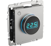 Электронный термостат с индикацией IEK Brite тс10-1-брс сталь BR-RT11-K46