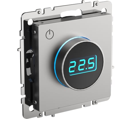 Электронный термостат с индикацией IEK Brite тс10-1-брс сталь BR-RT11-K46
