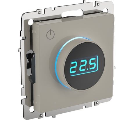 Электронный термостат с индикацией IEK Brite тс10-1-бркр бежевый BR-RT11-K10