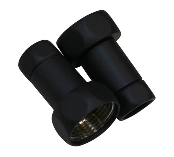Прямое соединение Melodia della vita 1" на 1/2" в/в черный мат (пара) MKP21019Cbk 11491 1