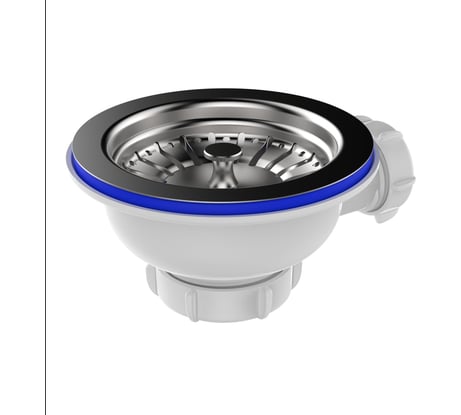 Выпуск Aquant 3 1/2" с металлической реш. с отводом под перелив NV250-40-MR
