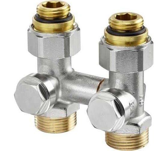 Узел Oventrop Multiflex V, 1/2 НР х 3/4 НР, запорно-присоединительный 1016391