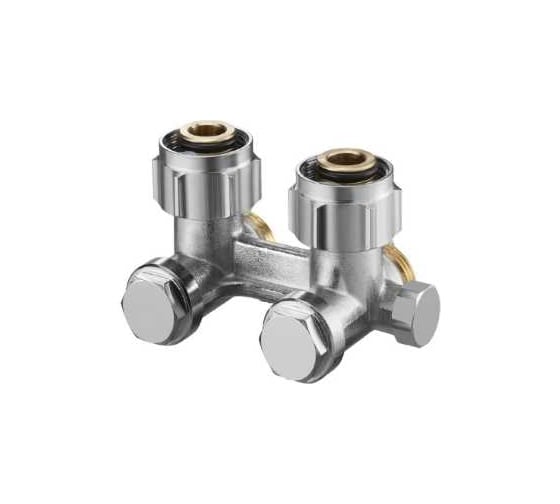 Узел Oventrop Multiflex F, 3/4 HГ x 3/4 HP, запорно-присоединительный, угловой 1015944