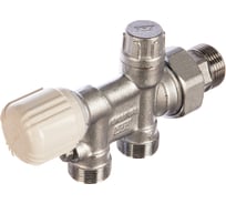 Терморегулирующий узел нижнего подключения с запорным вентилем FAR отводы М24х19, к радиатору 3/4" FV 1438 C34