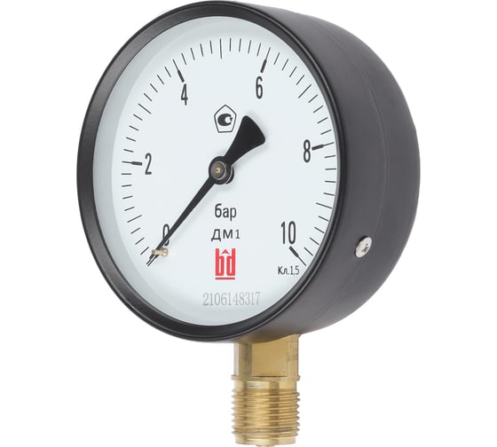 Манометр ДМ 1 Т2 100 Р (0-10) бар, кл.1,5 G1/2 BD 1151100014