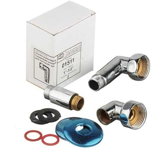 Уголок Terma 1" на 1/2", для полотенцесушителя, пара 01511 29161