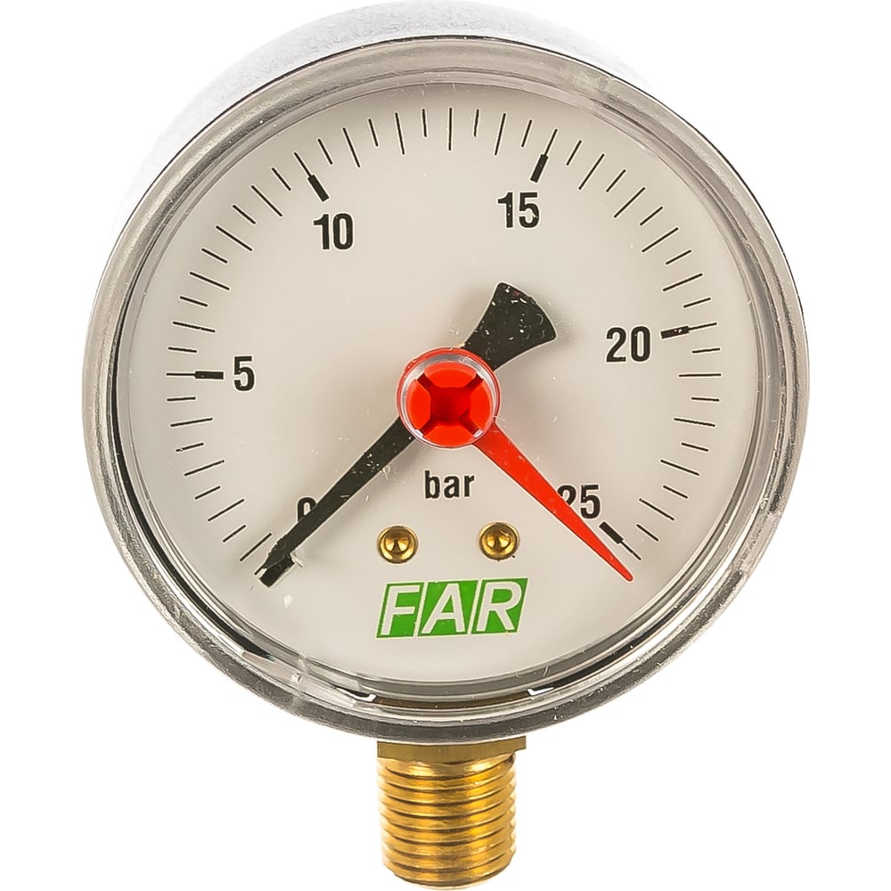 Манометр 0-25 бар, 1/4\" (радиальное соединение), 63 мм FAR FA 2500 R25 ...