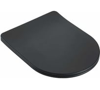 Крышка с сиденьем Sintesi черная матовая, дюропласт, микролифт для унитаза SIN-TS-EVI-151BM SIN-CT-151BM