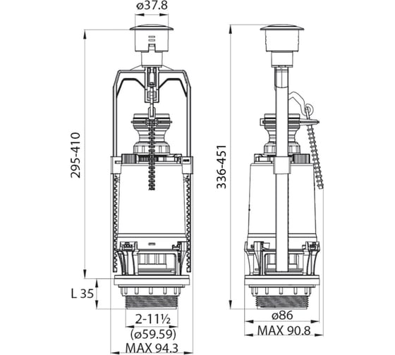 Выпускной одноуровневый клапан IDDIS F012400-0008