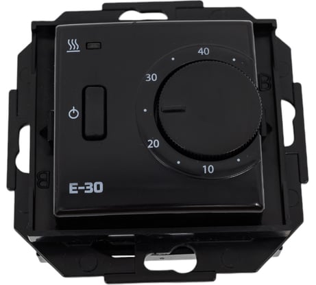 Терморегулятор EASTEC E-30 черный, механический, встраиваемый, 3.5 кВт E-30 black