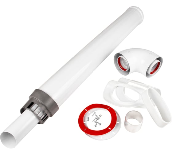 Комплект дымохода ESSAN коаксиальный, ø60/100, универсальный, антилед KIT00A 1