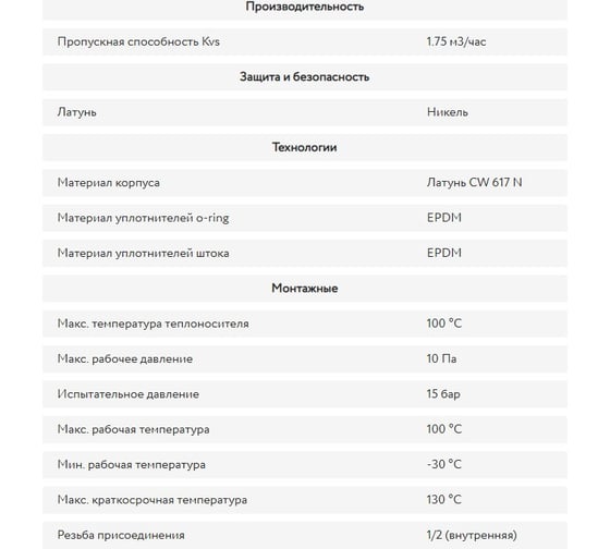Вентиль термостатический прямой для радиатора 1/2" Royal Thermo НС-1050900