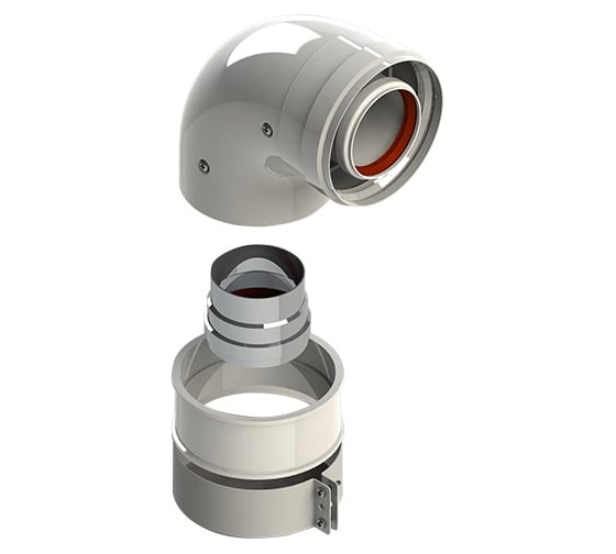 Колено подключения 90° диаметр 60/100L Br,Bx Royal Thermo НС-1013883