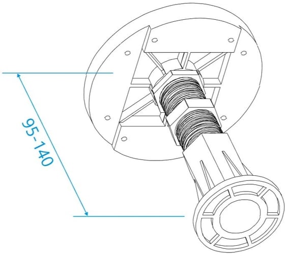 Ножки для поддона RGW N-01 (10) универсальные (к GWS-21-41(BCF10)) 03230111-31