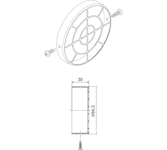 Оголовок дымохода 80 мм, Воздух_PP, 50 шт. Royal Thermo НС-1115753
