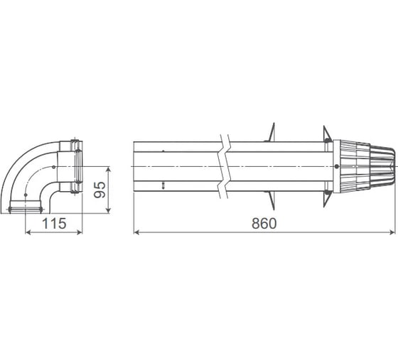 Коаксиальный комплект Royal Thermo 60/100L Br НС-1028939