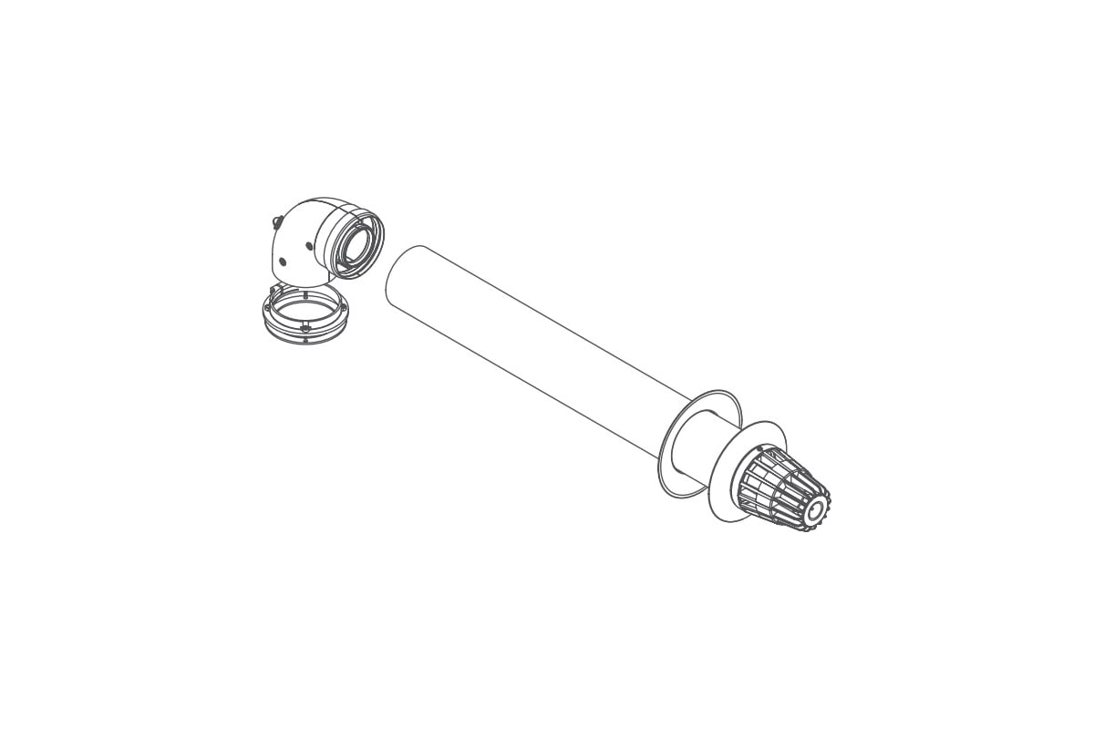 Коаксиальный комплект 60/100L El, Bs, F, NF, U Royal Thermo НС-1012321 ...