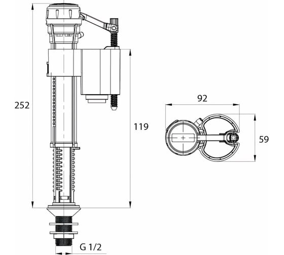 Впускной клапан IDDIS нижний подвод F012400-0007