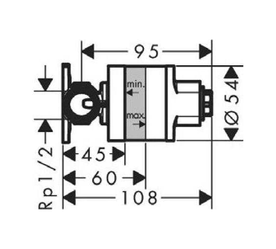 Скрытая часть для бидетте Hansgrohe 29235180 00000126636