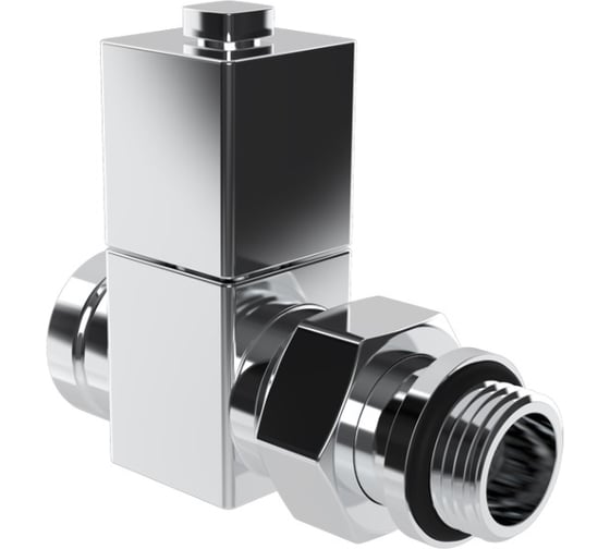 Прямой вентиль ручной регулировки Royal Thermoй CUBE хром, 1/2 НС-1139835