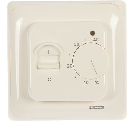 Механический терморегулятор с датчиком температуры пола REXANT R70XT, 3500 Вт, бежевый 51-0581