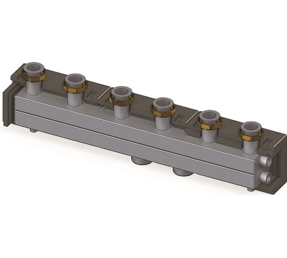 Гребёнка, DN25, 1 1/2", 4 контура, размер отвода-1 1/2", 3,5 м3/ч ELSEN EWG25.04