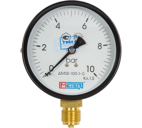 Манометр МЕТЕР ДМ 02-100-1-G Р=0..10 бар, G1/2 кл.1,5 691
