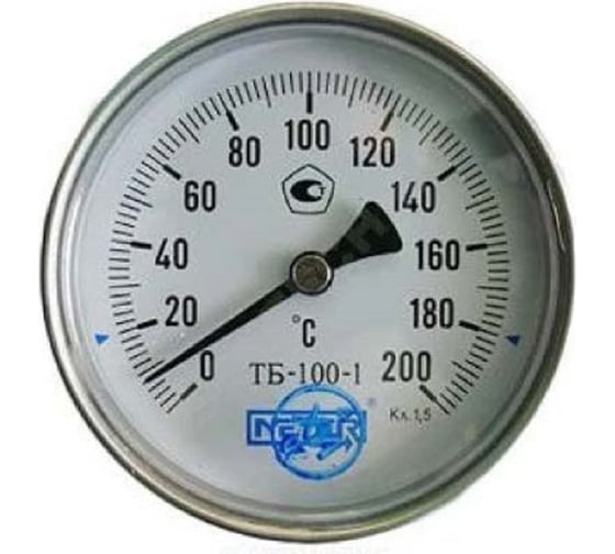 Термометр МЕТЕР ТБ-100-1 T=0..160 С, L=40 мм кл.1,5 (с латун.гильзой G1/2) 2939 1