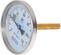 Термометр МЕТЕР ТБ-100-1 T= 0..120 С, L=80мм кл.1,5 (с латун.гильзой G1/2) 2542