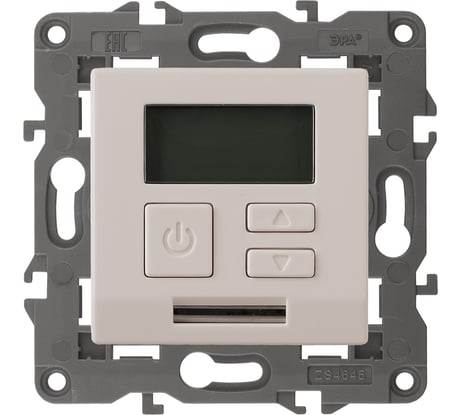 Терморегулятор ЭРА 14-4111-02 универс. 230В-Imax16А, IP20, Elegance, сл.кость Б0034376