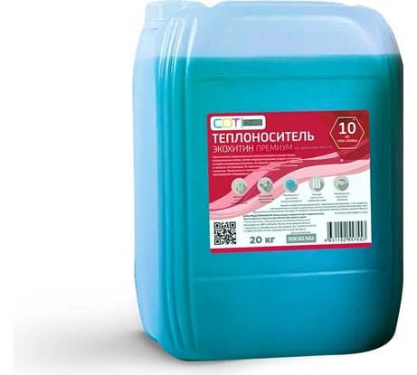 Теплоноситель SotSnab СОТСНАБ Экохитин Премиум -30 на основе пропиленгликоля 20 кг ТЭПЗ-30.20