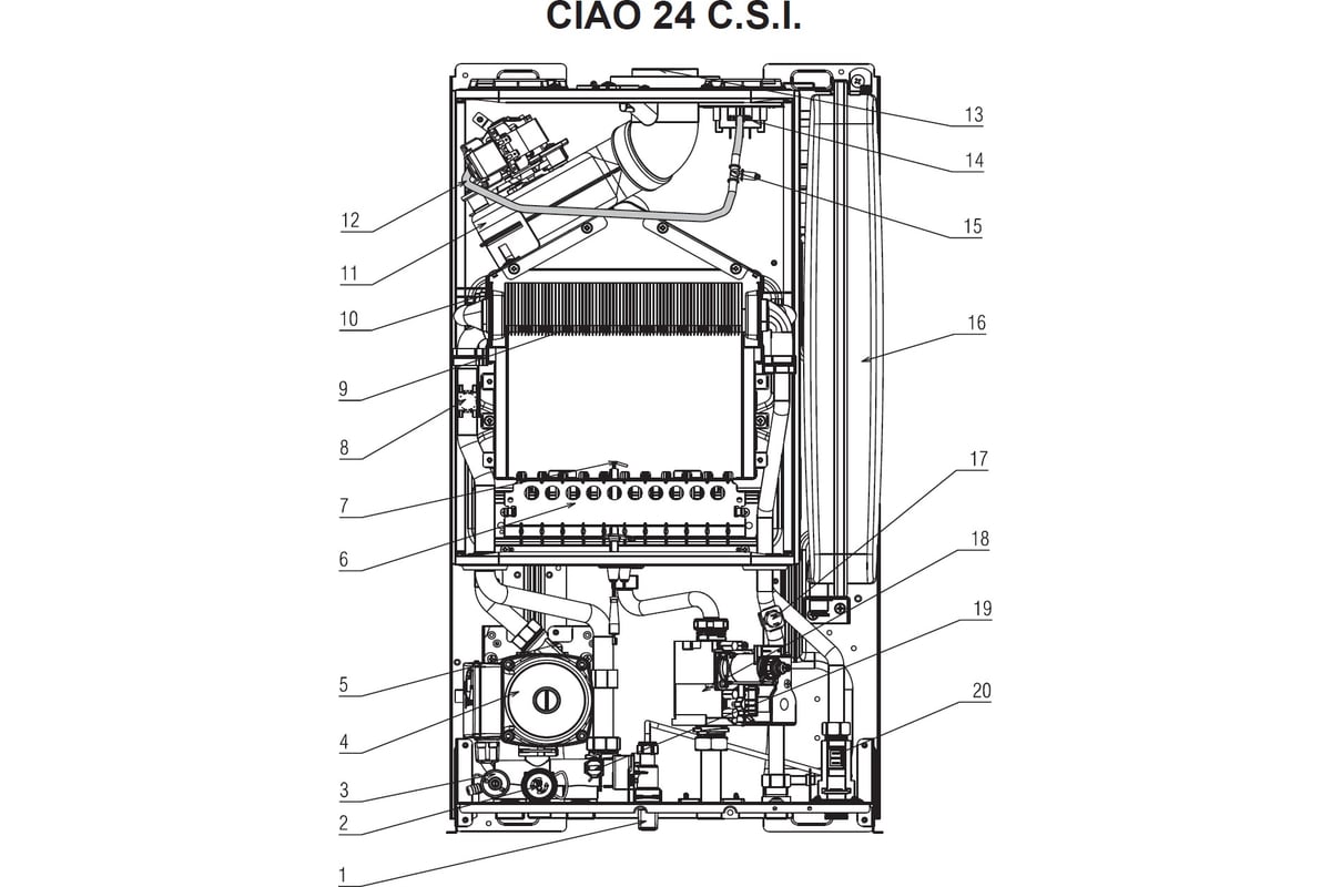 Газовый котел BERETTA CIAO 28 CAI 20049702