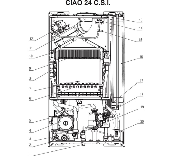 Газовый котел BERETTA CIAO 28 CAI 20049702