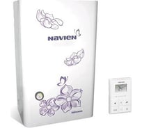 Газовый настенный котел Navien Ace-24A АТМО White с цветком