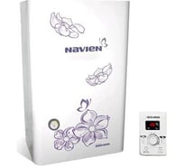 Газовый настенный котел Navien Ace-24k ТУРБО White с цветком