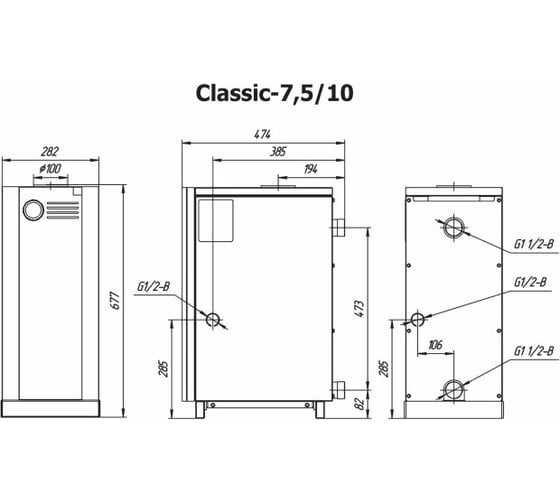 Напольный газовый котел lemax Classic-7,5 145328