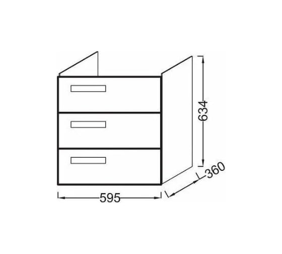 Тумба под раковину Jacob Delafon Rythmik 634x595x360 Квебекский дуб EB1306-E10 00211969