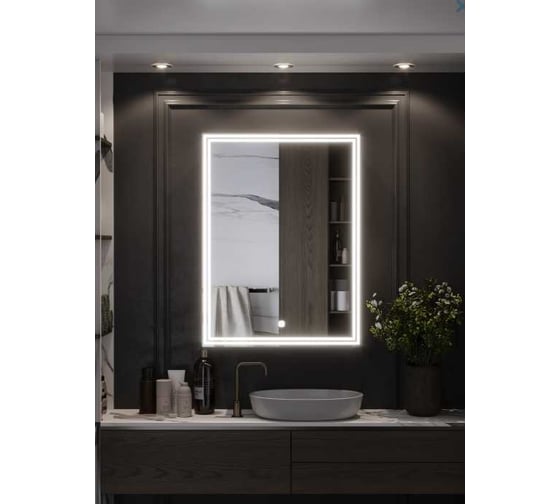 Зеркало-шкаф SANTREK HOME с LED подсветкой левое "ПЕРСЕЙ" 500x800мм 319296