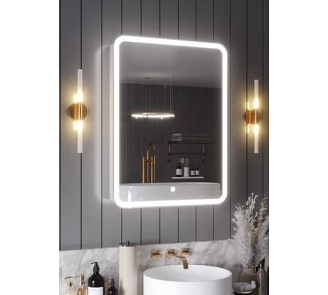 Зеркало-шкаф SANTREK HOME с LED подсветкой левое "ХЕЛЕНА" 600x800мм 319286